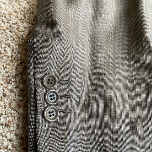 Collezioni L’Uomo Made In Italy Seta Silk And Wool Mens 2 Button Blazer Size 40R - Picture 13 of 13